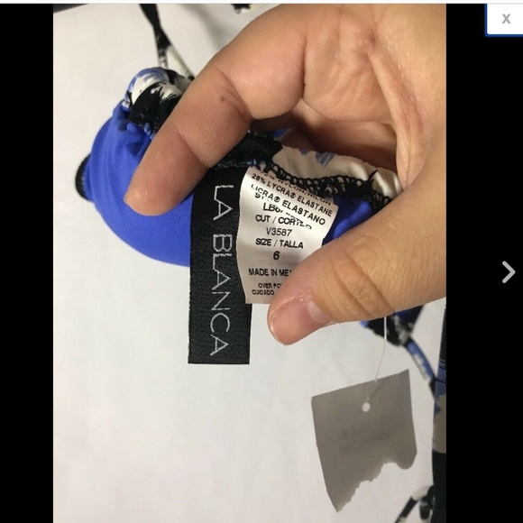 NEW 2PC La Blanca 'The Shadow'‎ Triangle Top + Bikini Bottom [SZ 6 ] - Picture 6 of 10